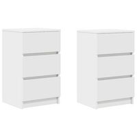 mesillas de noche con 3 cajones 2 uds blanco 39x35x65 cm vidaxl