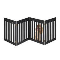 barrera para perros de 4 piezas con patas - black - 123x69x556cm