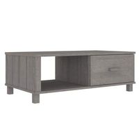 mesa de cafe - mesa de centro madera maciza pino gris claro 100x55x35 cm