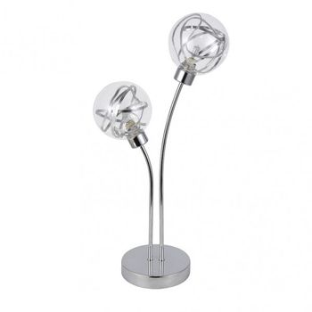 Sobremesa 2 luces modelo VARANASI cromo FABRILAMP