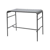 mesa alta de jardin bistro de acero 4 plazas 120cm antracita