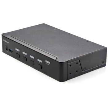 Conmutador KVM StarTech.com SV431HU34KXA 4 Puertos HDMI 2.0 4K60Hz USB 3.0 Audio 7.1 TAA