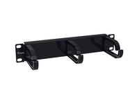 panel organizador de cables 1u para armario rack 10 color negro