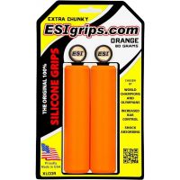esigrips - punos de ciclismo extra chunky color naranja para bicicleta de montana y carretera 100  silicona fabricados en usa absorcion maxima de vibraciones longitud 130 mm diametro 34 mm
