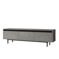 mueble tv lv1-rl negro plata