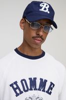 gorra con bordado b navy