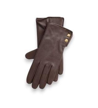 Lauren Ralph Lauren para mujer. 454833083002 Guantes de piel marrón (S), Casual