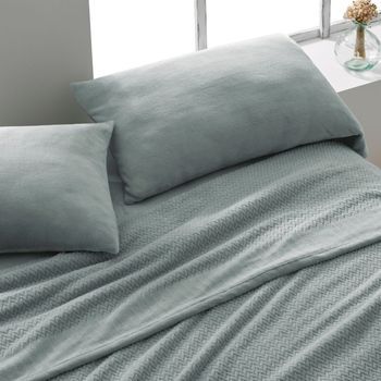 Juego De Sábanas Coralina 200 X 190/200 Cm - Laurel - Burrito Blanco