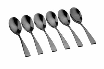 Juego de 6 cucharillas sven - negro