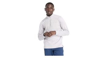 Camiseta termica new balance athletics heat grid gris  hombre  1 2 cremallera