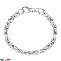 pulsera bizantina para hombre de plata 925 50 mm