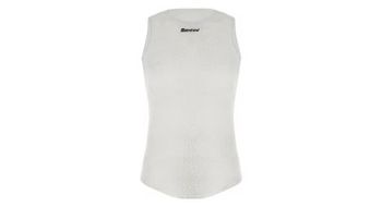 Camiseta santini alpha sin mangas blanca