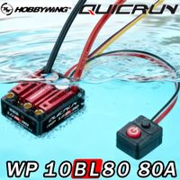 hobbywing quicrun wp 10bl80 80a sin sensor cepillado esc para 110 traxxas axial scx10 rgt yikong redcat rc crawler car