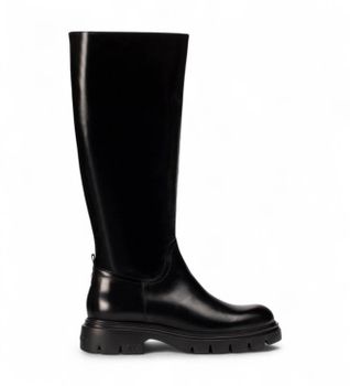 Wonders para mujer. A-4305 Botas de Piel Bones 04 negro (38), 1 a 3cm, Cremallera, Casual