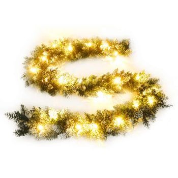 Guirnalda De Navidad Con Luces Led Pvc Verde 5,2 M Vidaxl