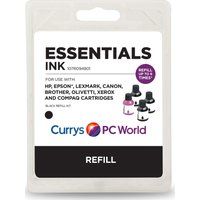 essentials universal black ink refill kit black
