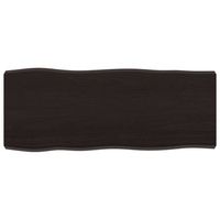 tablero mesa madera tratada borde vivo marron 100x40x2-6 cm vidaxl