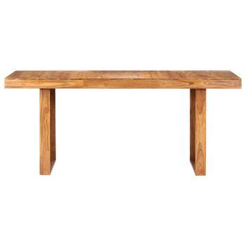 Mesa De Comedor - Mesa De Cocina De Madera Maciza De Acacia 180x90x75 Cm