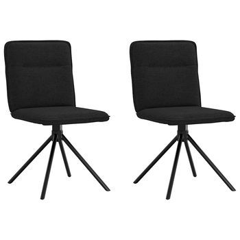 Sillas De Comedor 2 Unidades Tela Negro Vidaxl