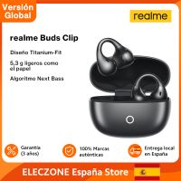 version global auriculares realme buds clip diseno titanium-fit 53 g ligeros como el papel algoritmo nextbass traductor al sonido potente