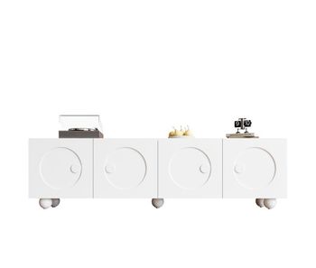 Mueble tv 180x38 cm - diseño moderno y bajo - blanco