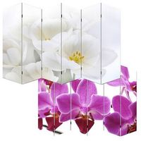 biombo separador de ambientes de 6 paneles 180x240 cm diseno orquidea par04008