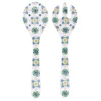 cubiertos de ensalada de melamina 33 cm con estampado azuleros