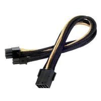 silverstone pp07-pcibg cable extensor de alimentacion 8 pin a pci-e 62 pin 25cm negrooro