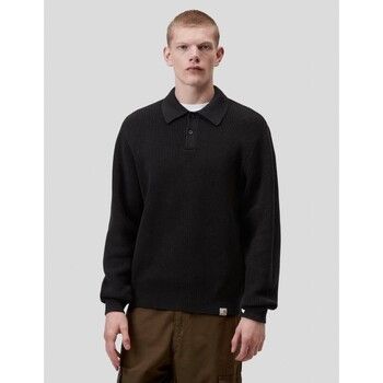 Carhartt Polo CAMISETA LS MILES POLO BLACK para hombre