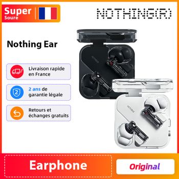Auriculares Nothing Ear con cancelación activa de ruido de 45dB, controlador de 11mm, audio de alta resolución de 24 bits con LDAC y LHDC, hasta 40.5 horas de escucha.