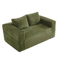 sofa 2 plazas terciopelo urban meuble 160x88x58cm - verde