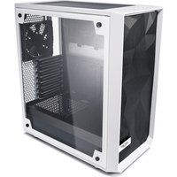 meshify c tg atx mid-tower pc case - white white