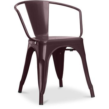 Silla De Comedor Con Reposabrazos - Acero - Nueva Edición - Stylix  Bronce