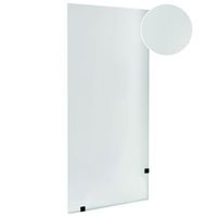 mampara de ducha de vidrio templado esmerilado para ducha fija de bano 90 x 195 cm negro icalma