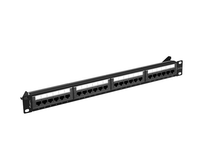 patch panel lanberg 24 puertos 1u 19ar cat6a utp negro