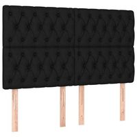 cabecero de cama de tela negro 160x7x118128 cm vidaxl