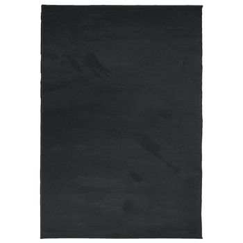 Alfombra De Pelo Corto Oviedo Negro 140x200 Cm Vidaxl