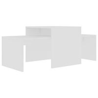 set de mesas de centro madera contrachapada blanco 100x48x40 cm vidaxl