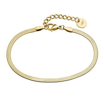 Pulsera para mujer de acero inoxidable chapado en oro