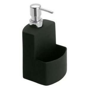 Wenko Dispensador De Gel Con Reposa Cepillos Festival Negro 10x10x18 Cm