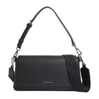 calvin klein bolso rectangular de solapa negro k60k612902-beh