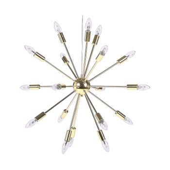 Lámpara De Techo 18 Luces Metal Dorado Sala De Estar Moderno Glamuroso Contemporáneo Maguse
