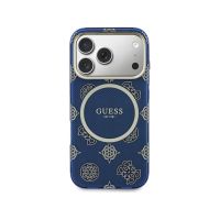 guess funda para iphone 17 pro  carcasa rigida azul multilogo guess proteccion segura y ajuste preciso