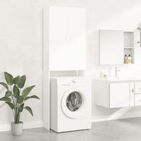 armario de almacenamiento  armario de lavadora blanco 64x255x190 cm cfw740315