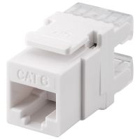goobay keystone conector rj45 a tb110 cat 6 utp blanco