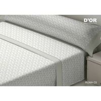 juego de sabanas dor roma gris cama de 150 franela