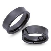 exclusivas alianzas de boda de ceramica negra resistentes a los aranazos