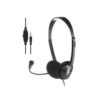 Auricular ngs headset ms103 max con microfono y control de volumen longitud cable 1,5 m color negro