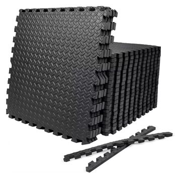 Alfombrilla Protectora para Gimnasio, 1.2cm/2cm, Juego de 1/18/28/6 Piezas, Alfombrilla de Espuma de Goma para Ejercicios, Alfombrilla para Levantamiento de Pesas