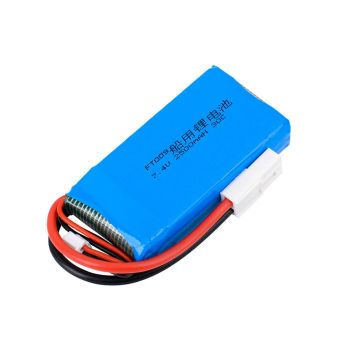 Batería de litio polímero de alto rendimiento de 7,4V 2500mAh 30C 2S con conector EL-2P para el barco RC de alta velocid